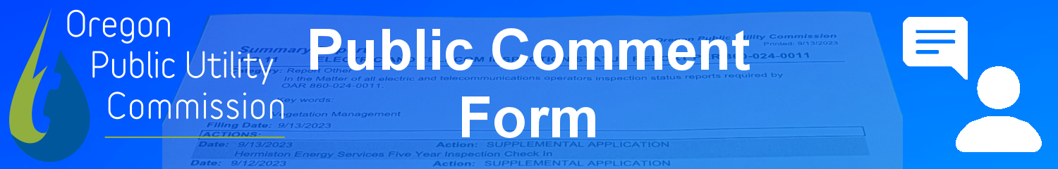 Public Comment Form Banner